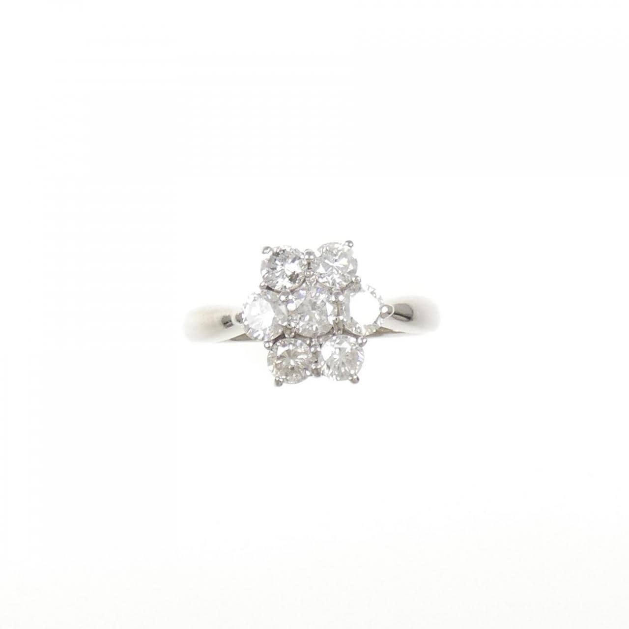 PT900 フラワー ダイヤモンド リング