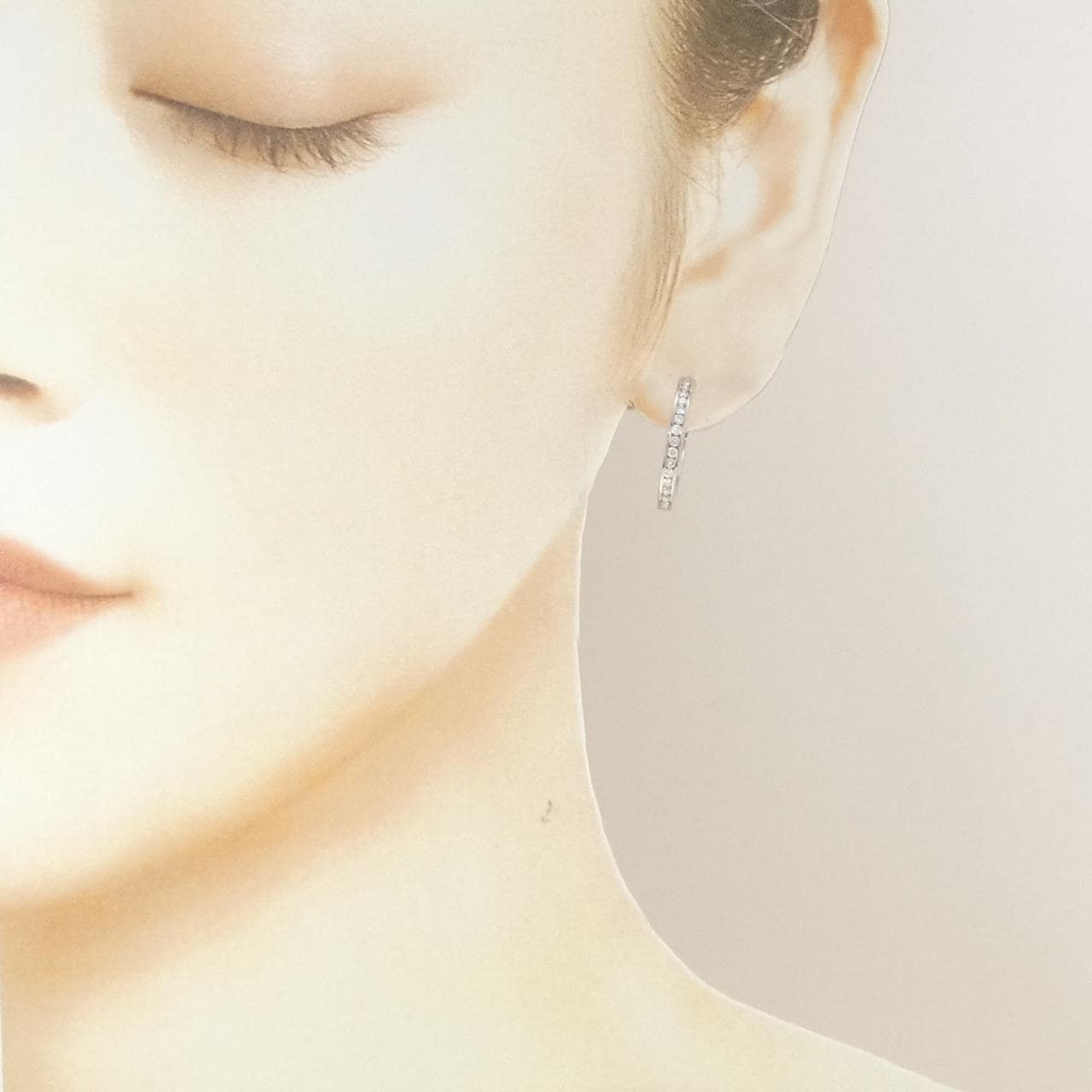 K18WG ダイヤモンド ピアス 0.60CT