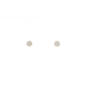 K10PG ソリティア ダイヤモンド ピアス 0.10CT