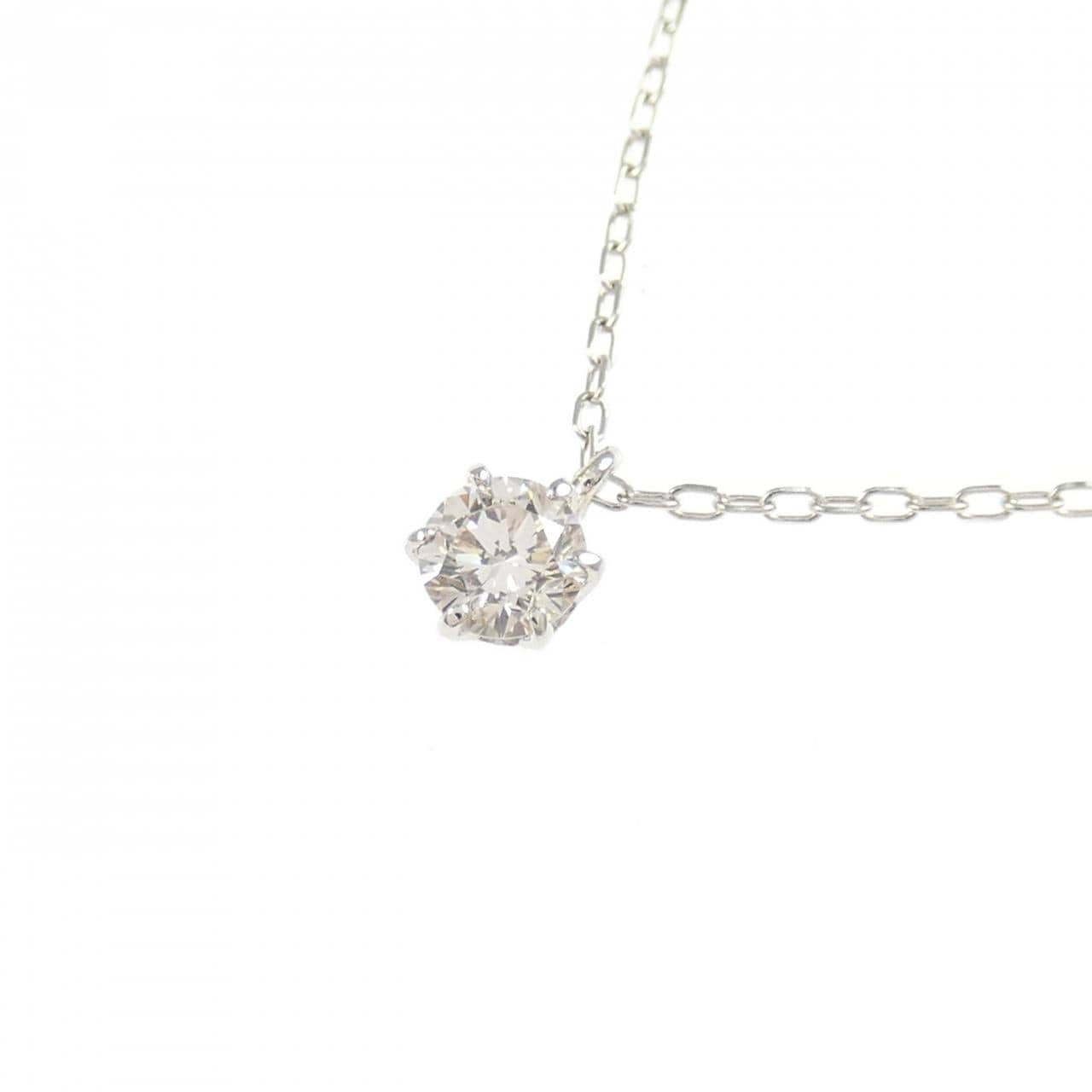 PT900/PT850 ソリティア ダイヤモンド ネックレス 0.13CT