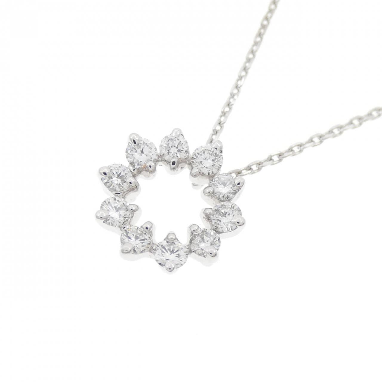 K18WG ダイヤモンド ネックレス 0.50CT