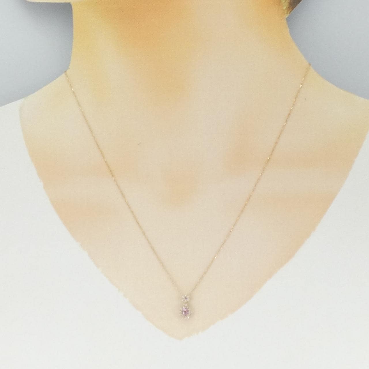 K18PG サファイヤ ネックレス 0.215CT