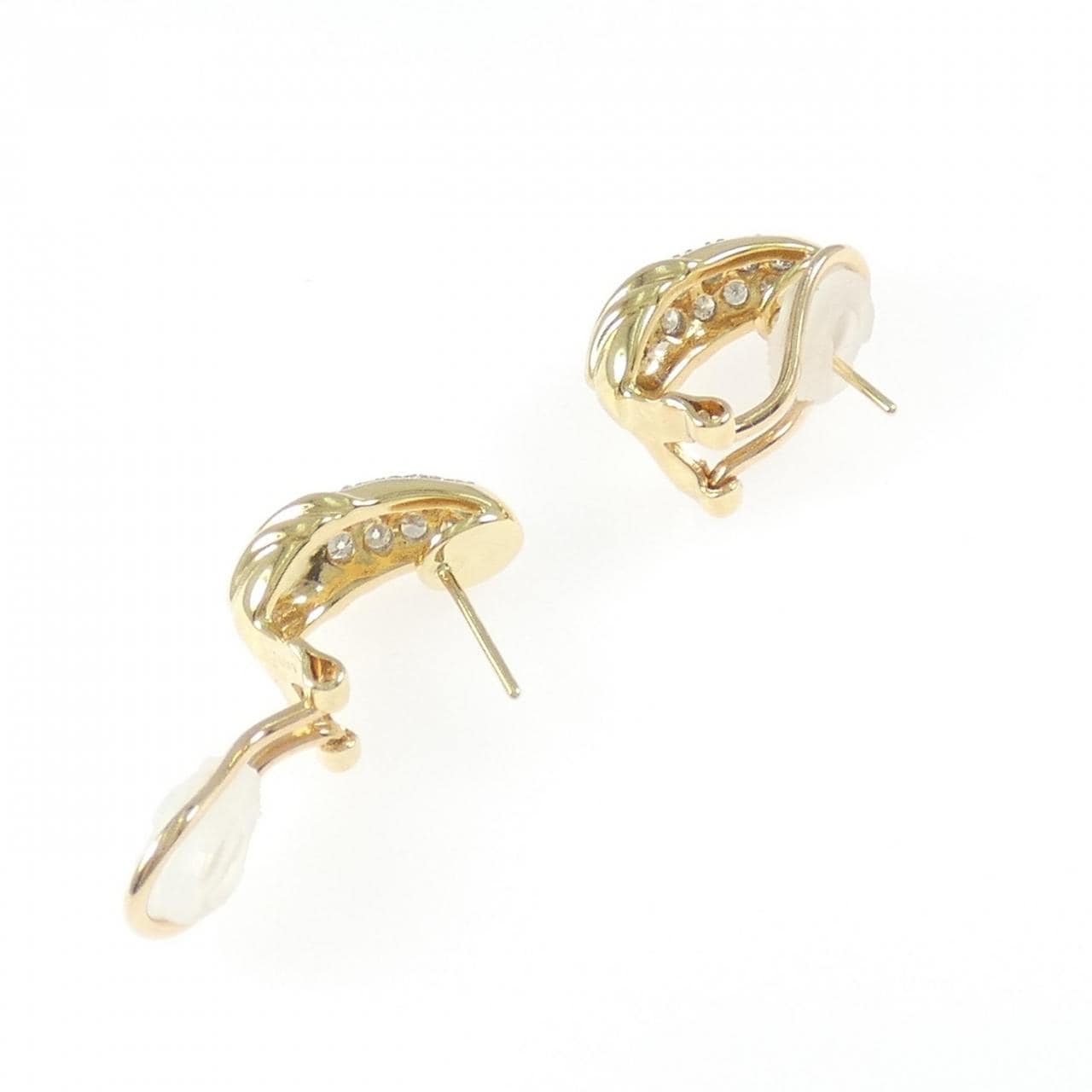 K18YG/K18WG ダイヤモンド ピアス 0.91CT