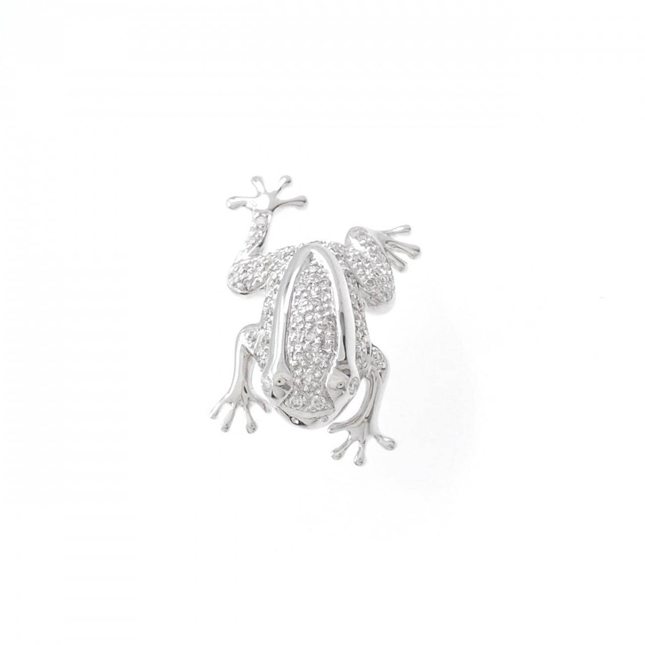 750WG Frog Diamond Brooch 0.24CT