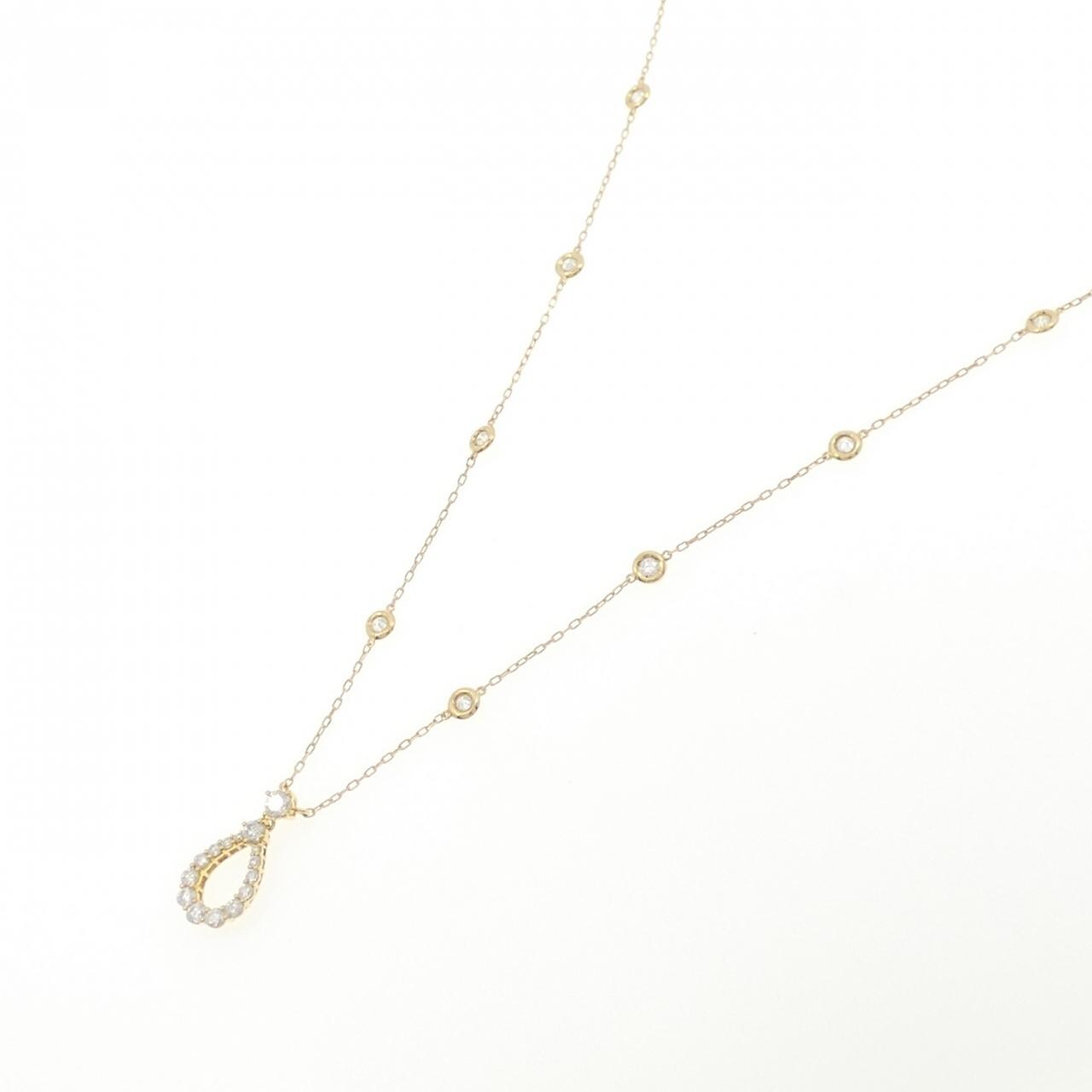 K18YG ダイヤモンド ネックレス 1.04CT