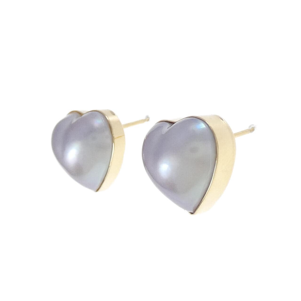 K18YG ハート マベパール ピアス