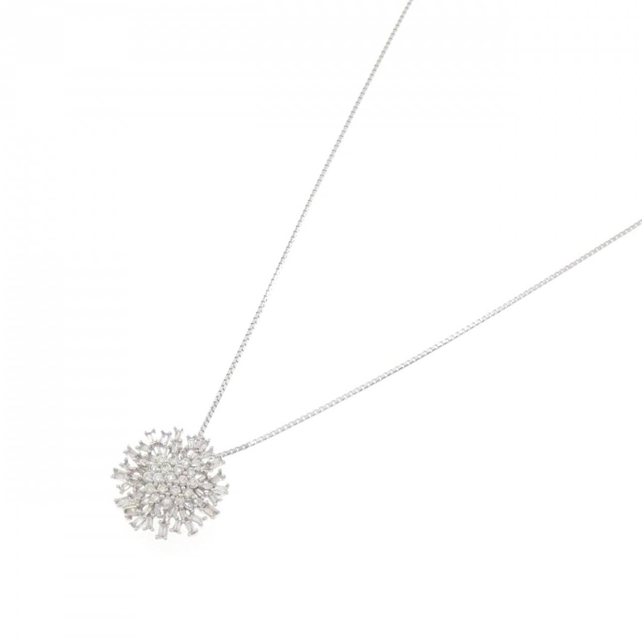ジーエスティービー K18WG ネックレス 0.45CT