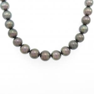 シルバークラスプ 黒蝶パール ネックレス 8-11mm