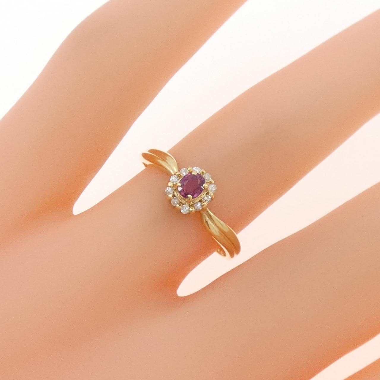 K18YG ルビー リング