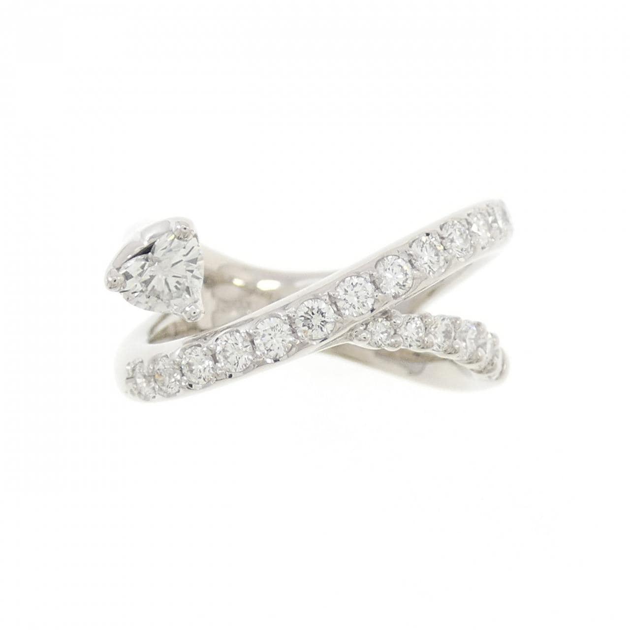 PT900 ハート ダイヤモンド リング 0.47CT