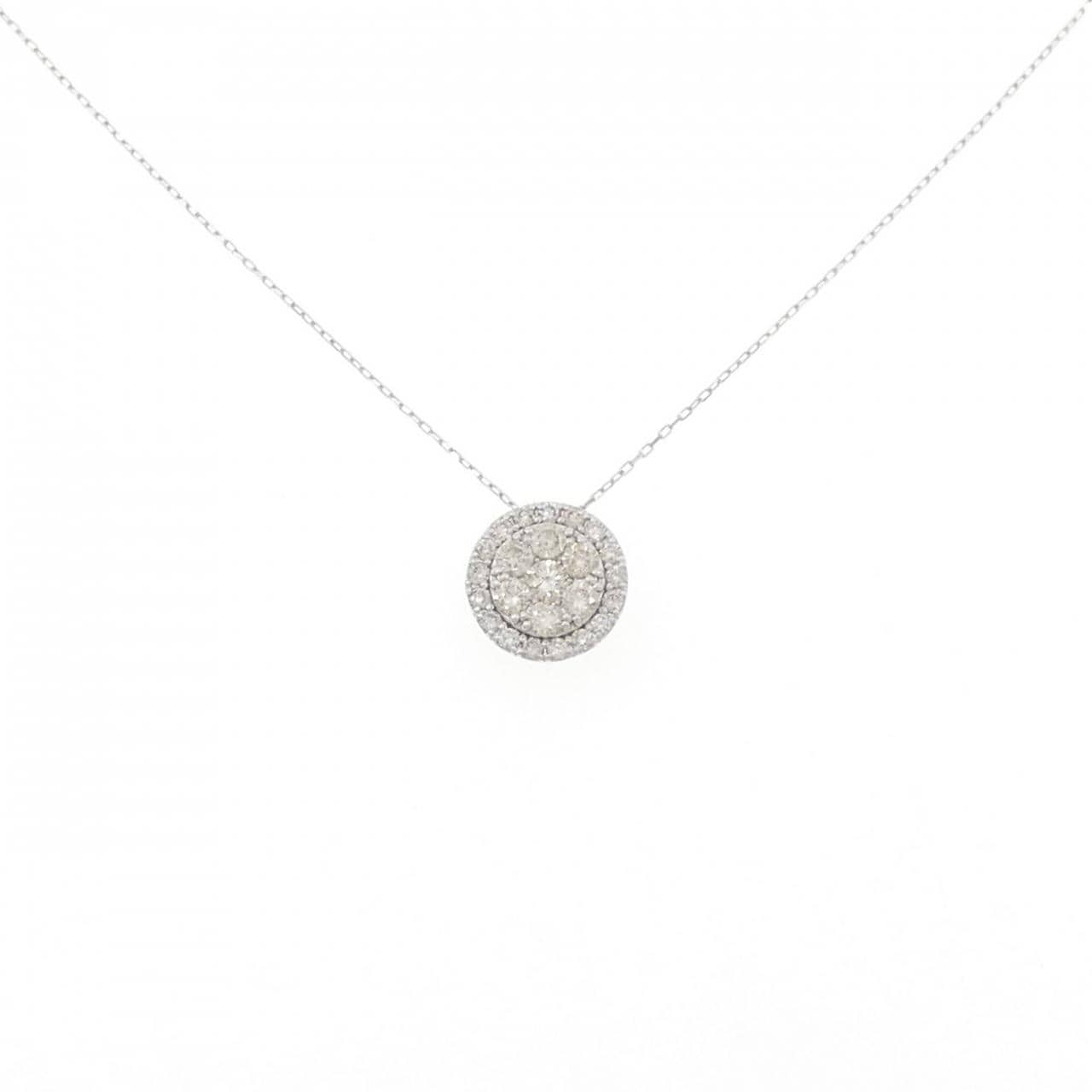 K18WG ダイヤモンド ネックレス 0.41CT