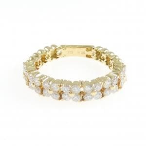 K18YG フラワー ダイヤモンド リング 0.36CT