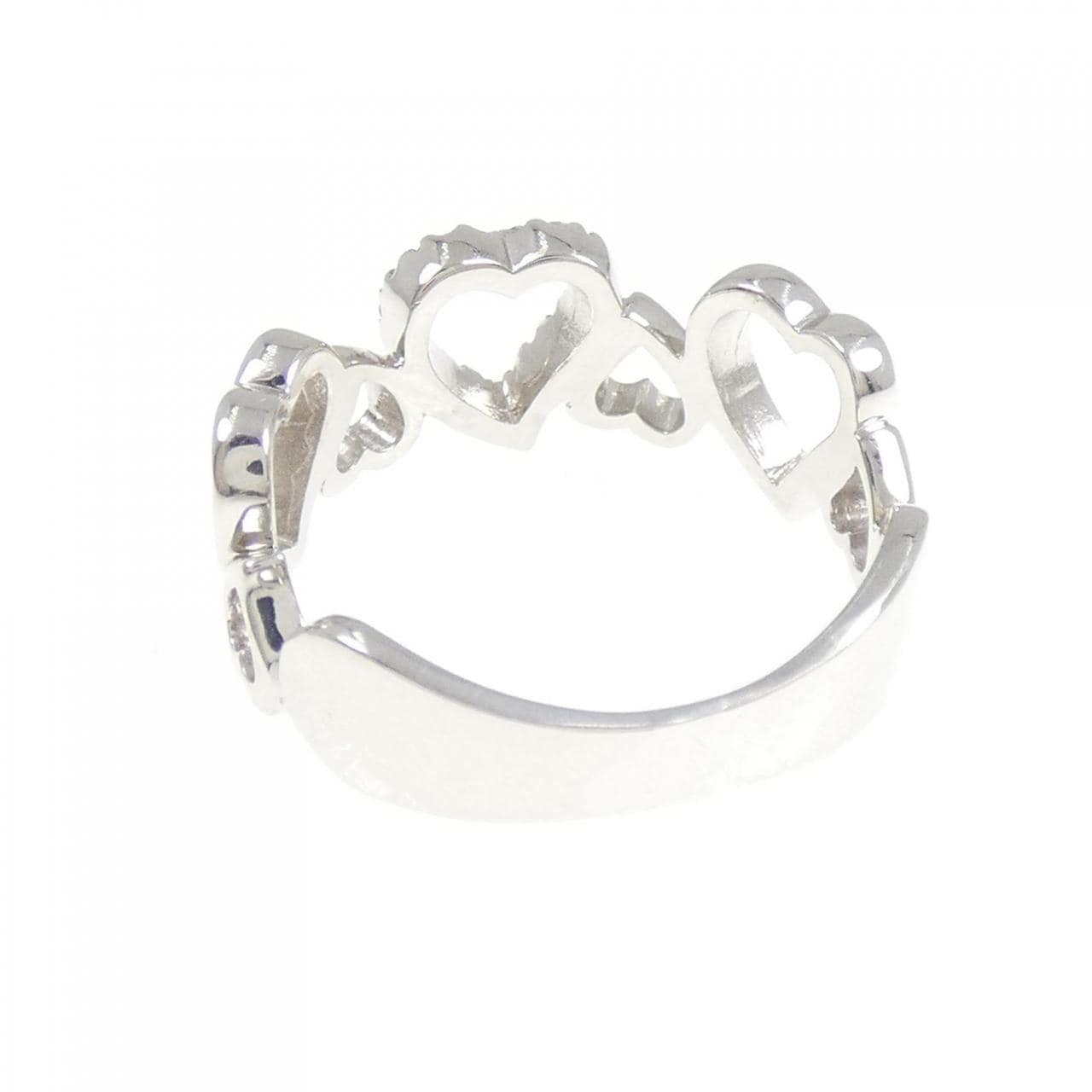 K10WG ハート ダイヤモンド リング 0.10CT