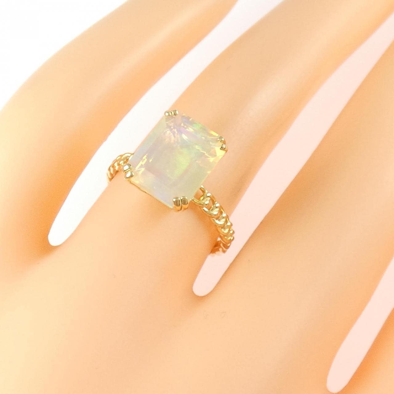 K18YG オパール リング 1.50CT