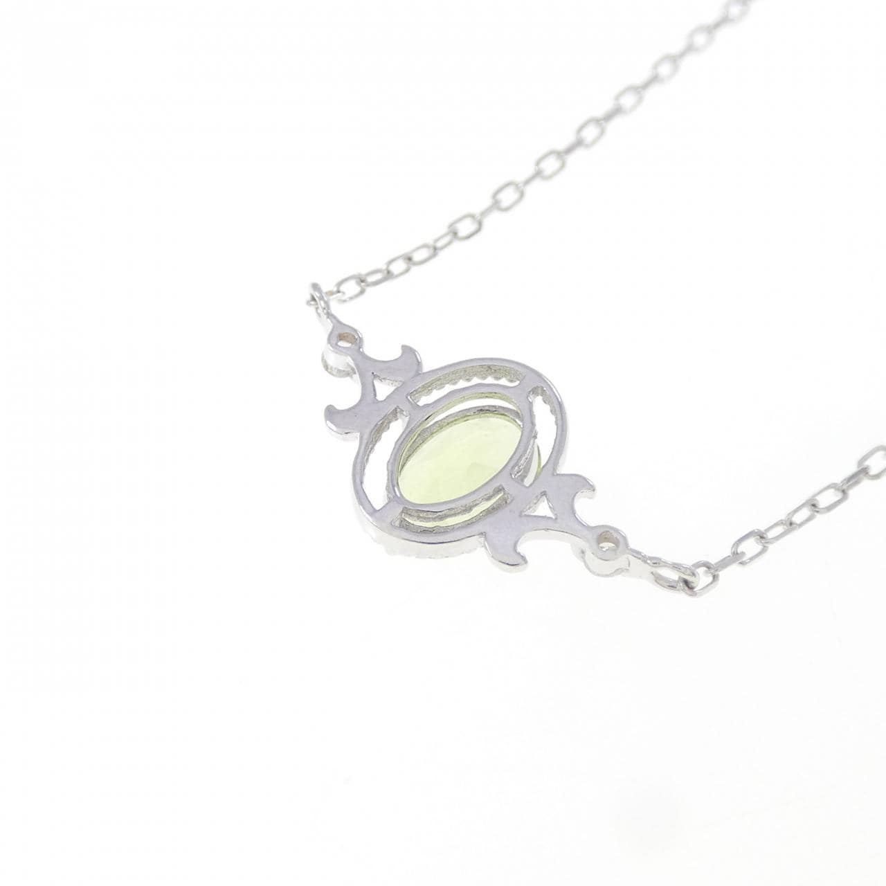 K18WG ペリドット ネックレス