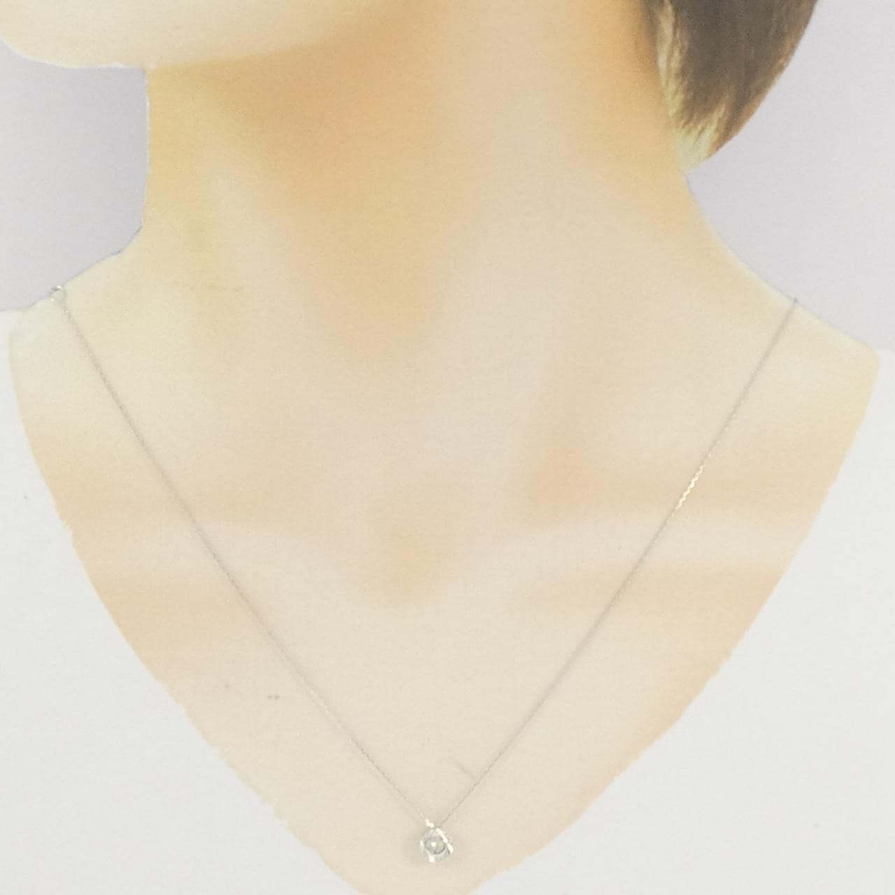 K18WG ダイヤモンド ネックレス 0.10CT