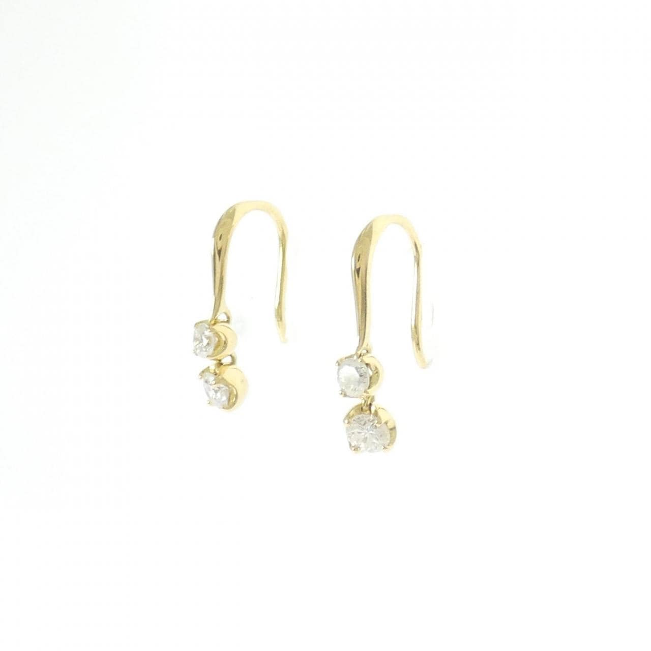 K18YG ダイヤモンド ピアス 0.40CT