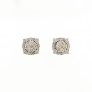 K18WG ダイヤモンド ピアス 1.00CT