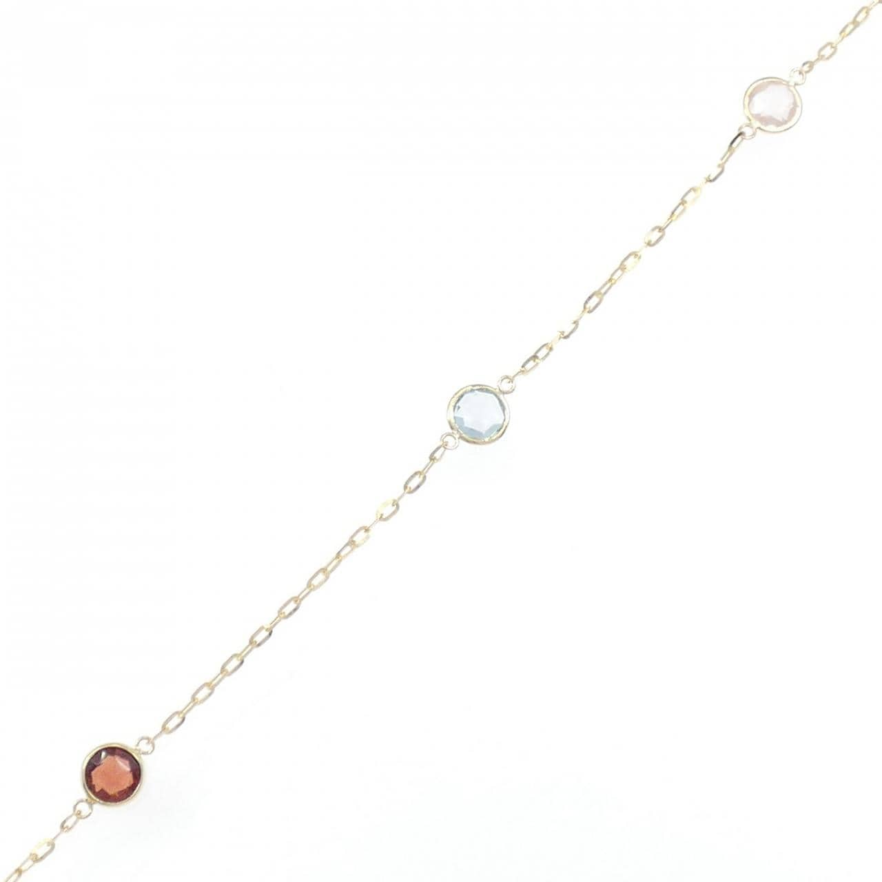 K18YG カラーストーン ネックレス