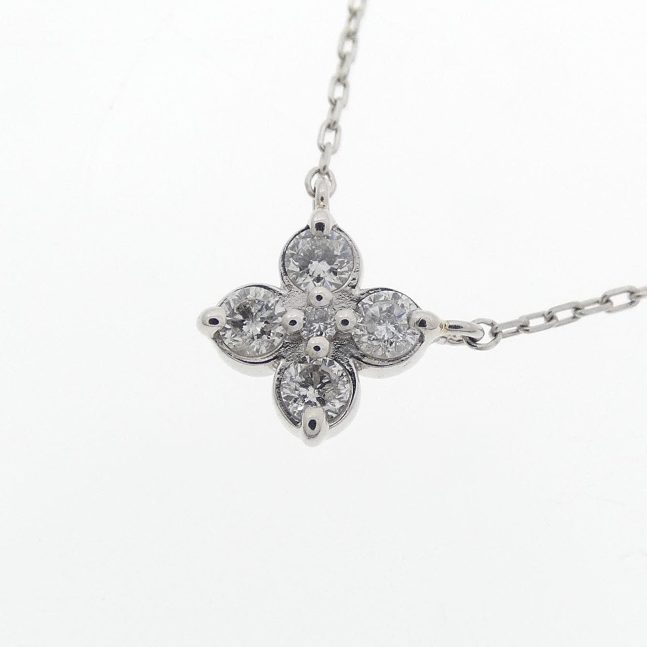 PT900/PT850 Flower Diamond Necklace 0.10CT