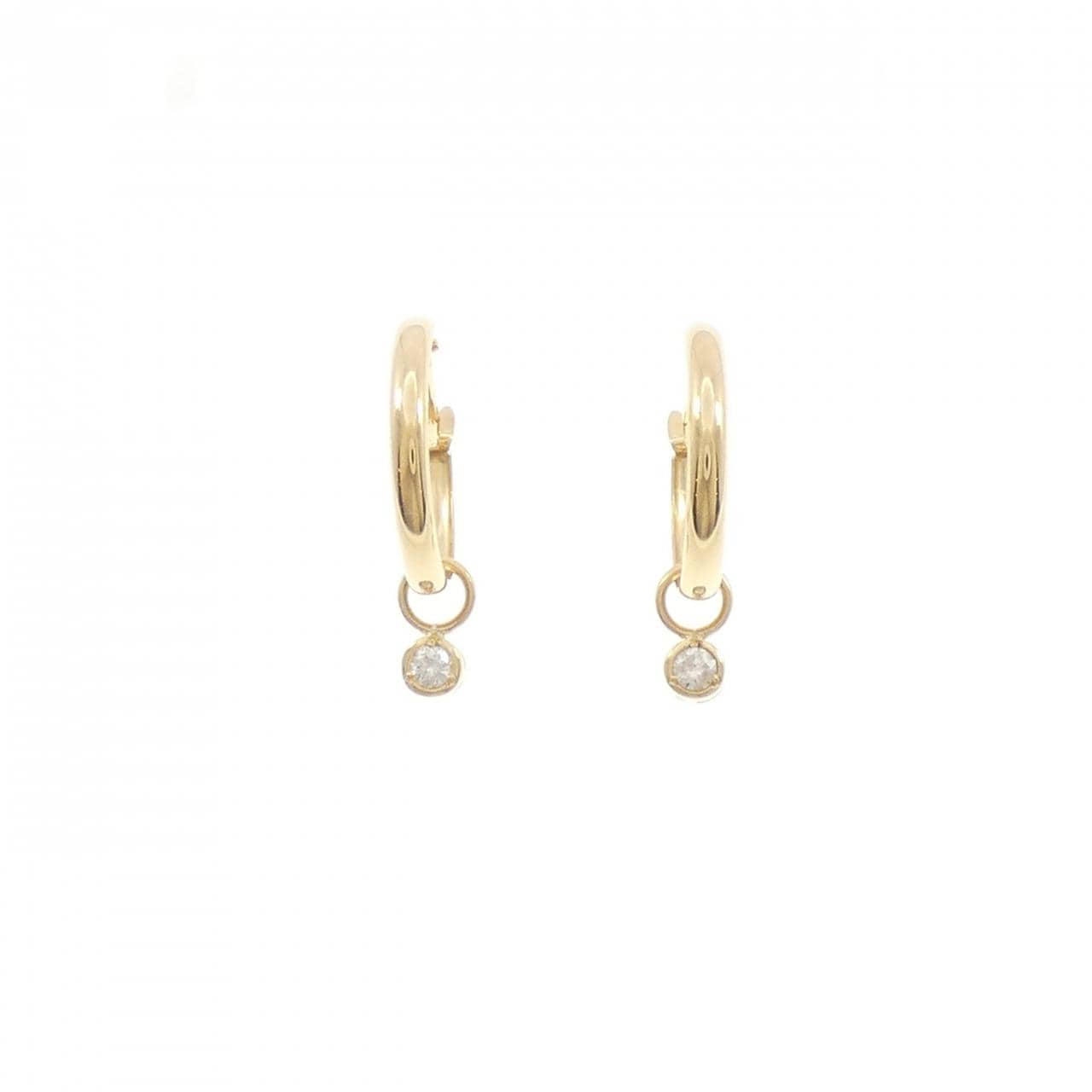 K18YG 2WAY ダイヤモンド ピアス 0.10CT