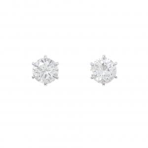 [Remake] PT/ST Diamond Earrings 1.051CT 1.064CT H I1 Good
