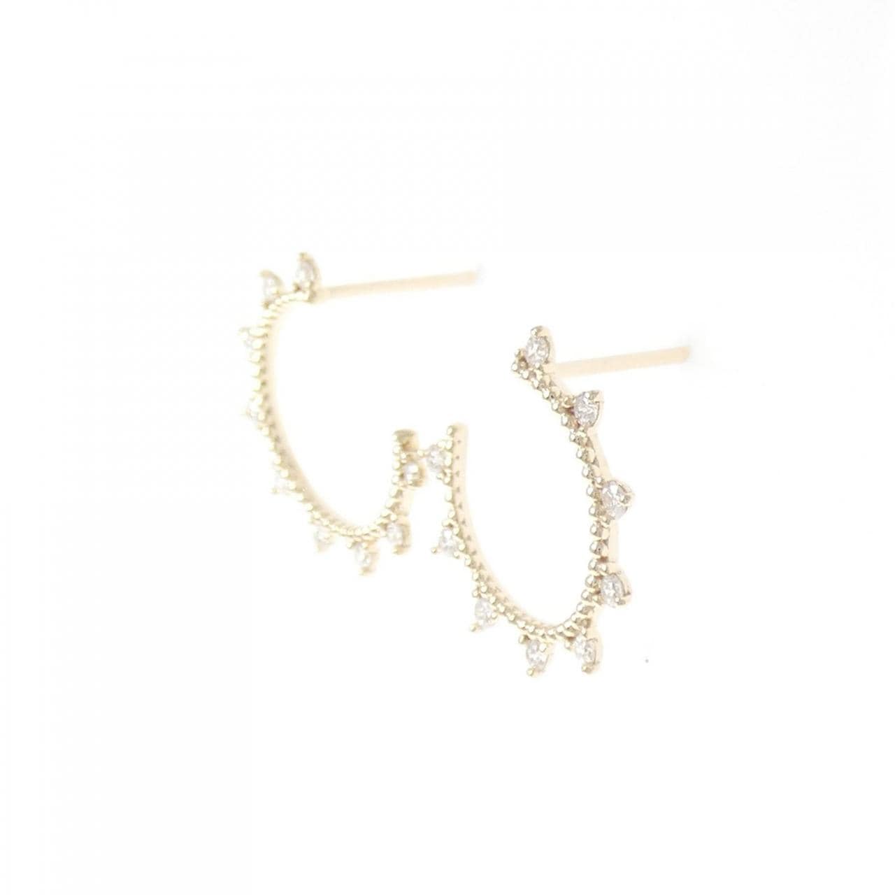 【リメイク】K10YG ダイヤモンド ピアス 0.14CT