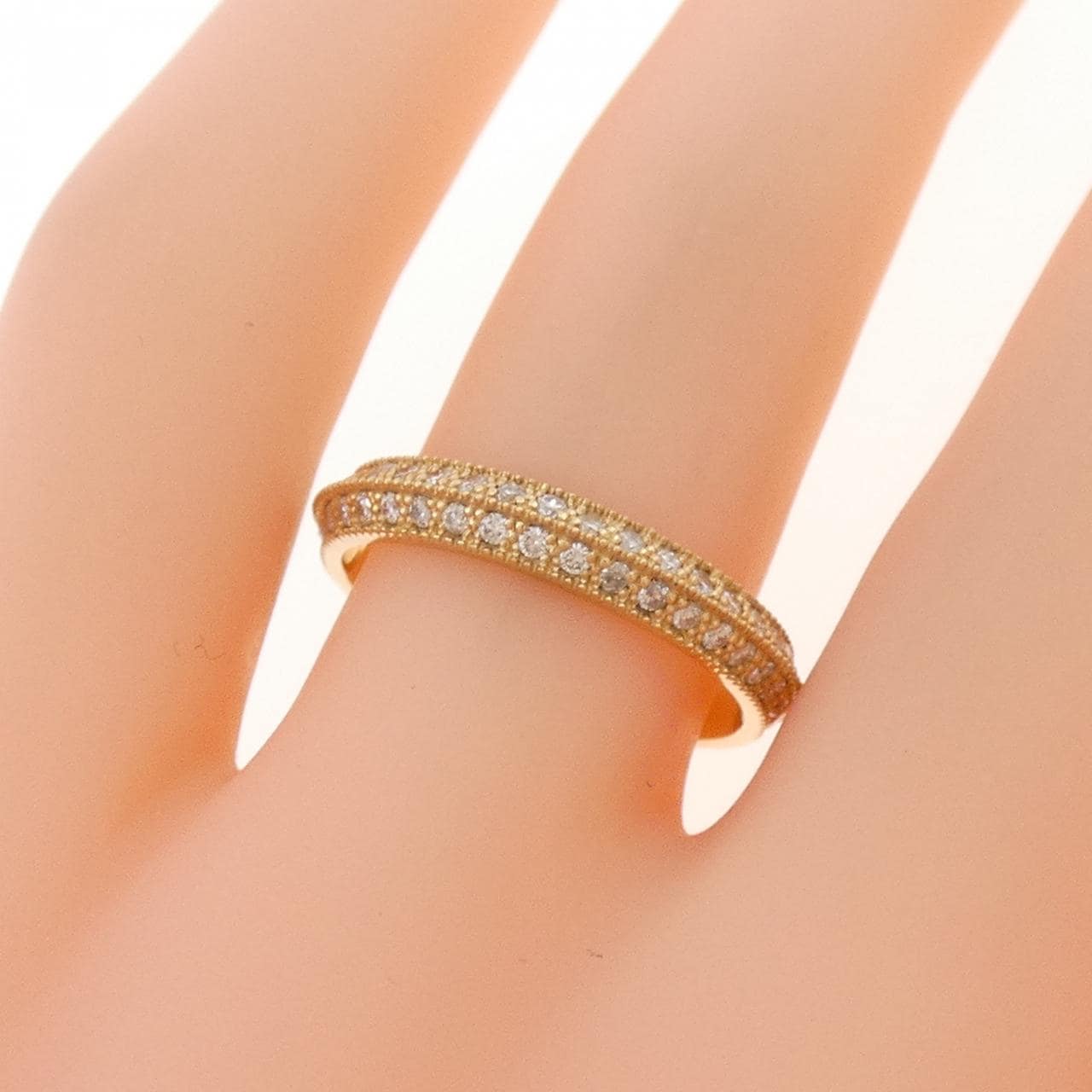 K18YG 完整永恒钻石戒指 0.51CT