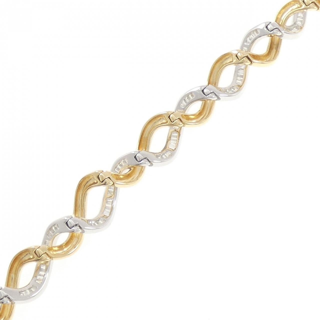 750YG/750WG ダイヤモンド ブレスレット 3.03CT