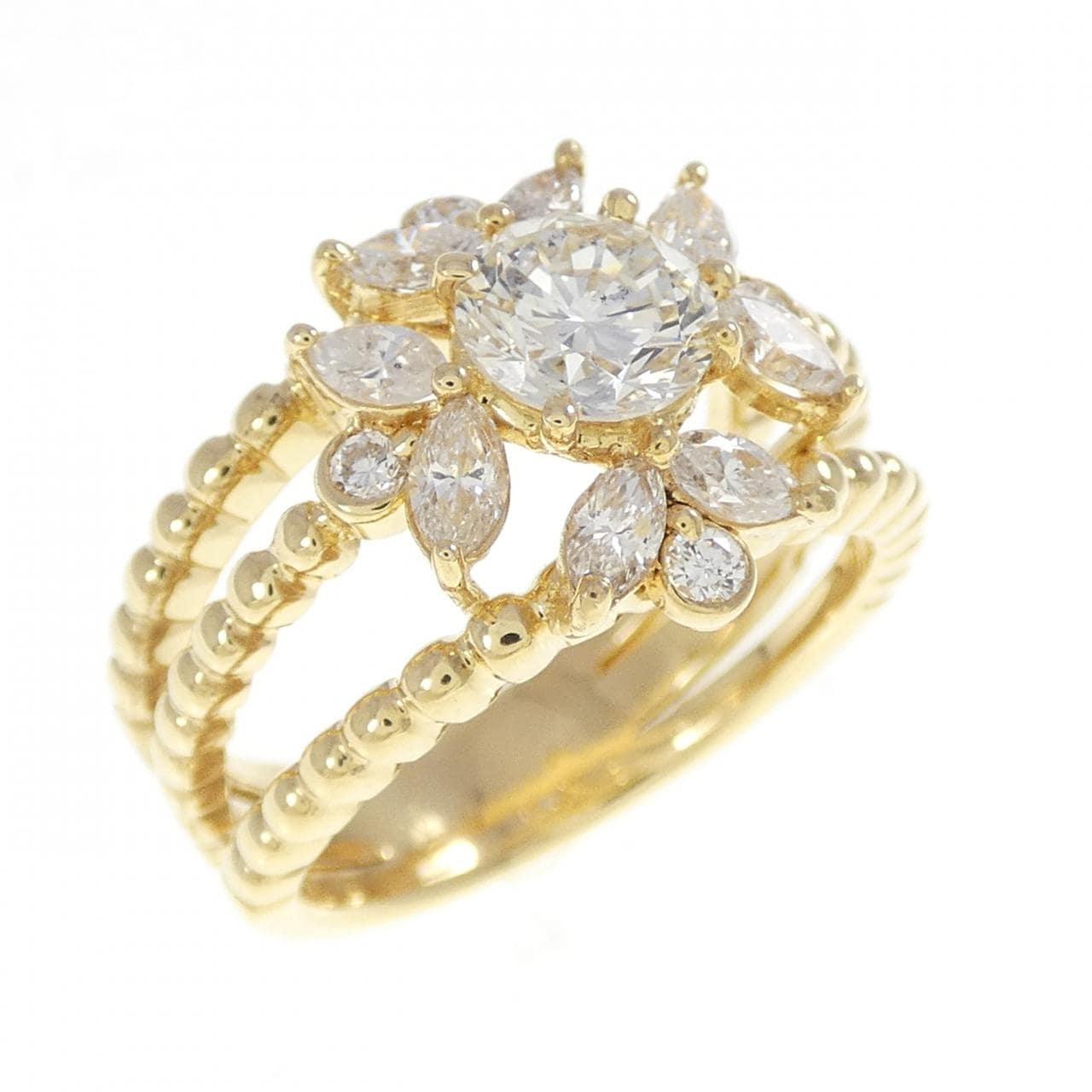 750YG ダイヤモンド リング 0.57CT