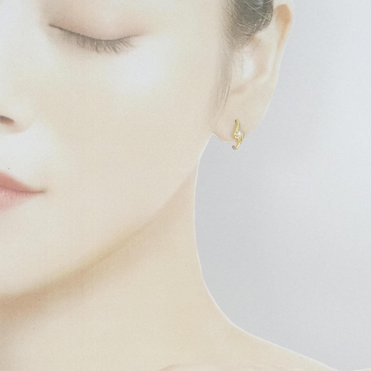 K18YG ダイヤモンド ピアス 0.16CT