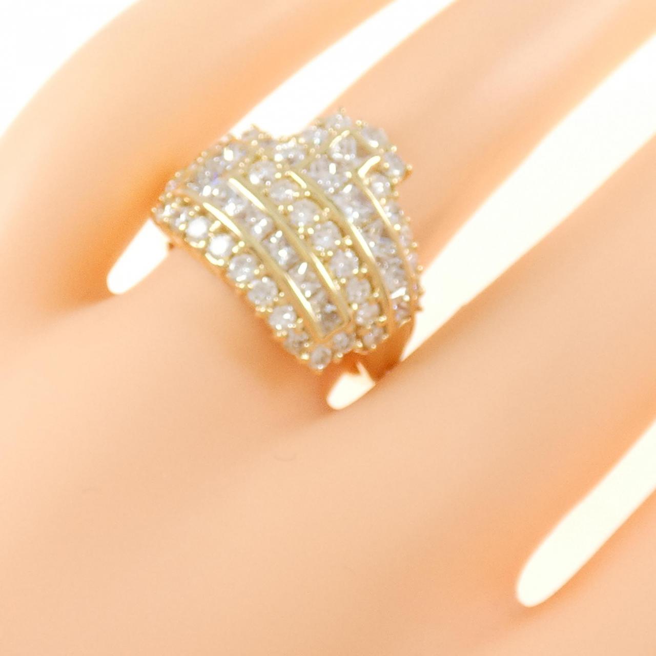 K18YG ダイヤモンド リング 2.44CT