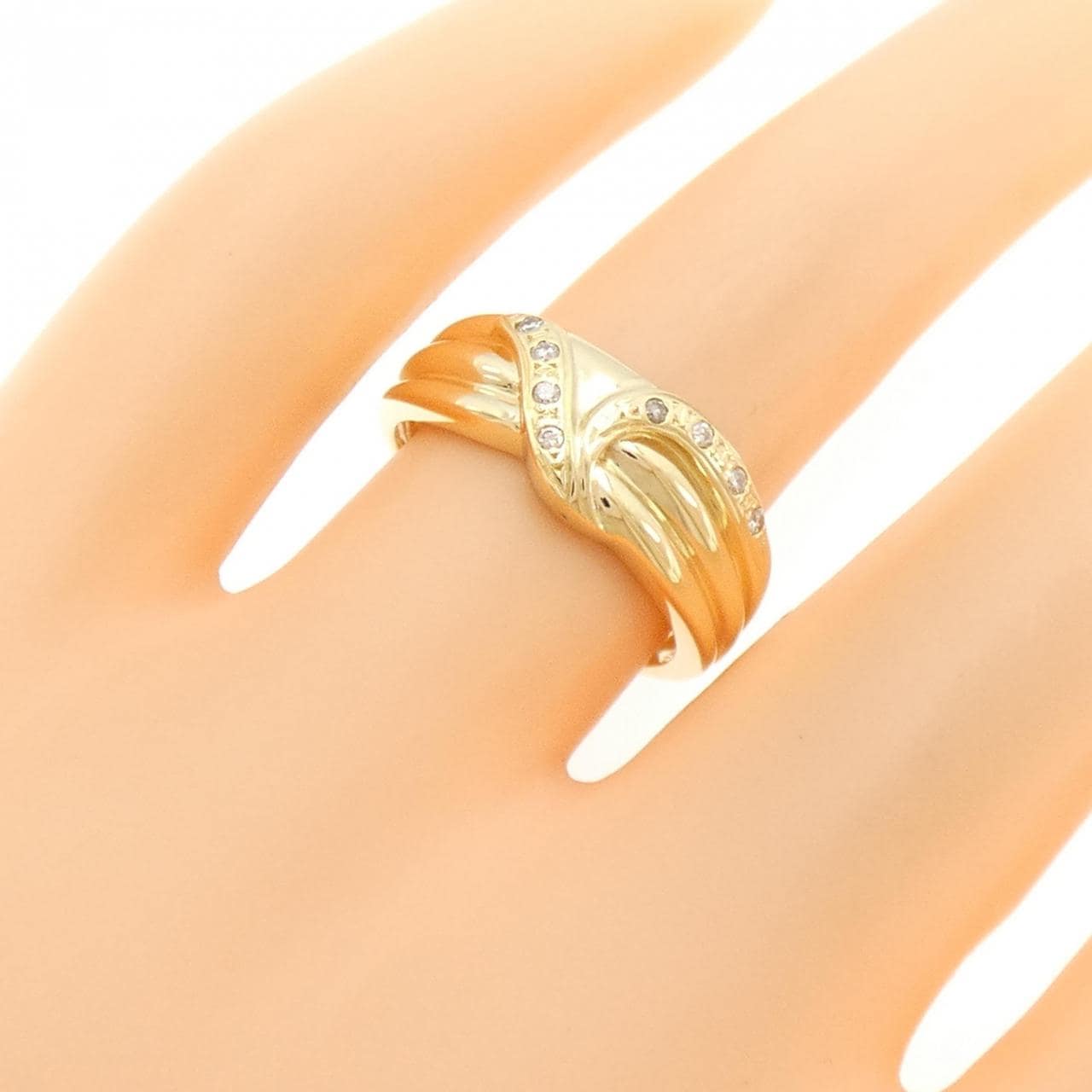 K18YG ダイヤモンド リング 0.07CT