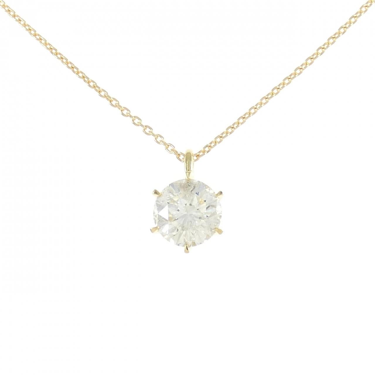 [Remake] K18YG Diamond Necklace 2.188CT K I1 Good