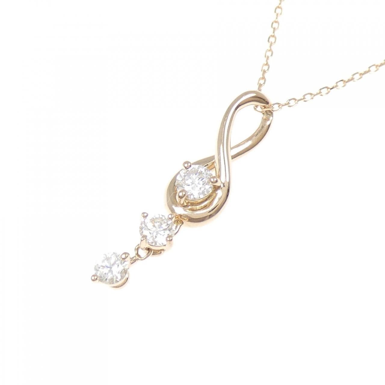 K18PG ダイヤモンド ネックレス 0.30CT