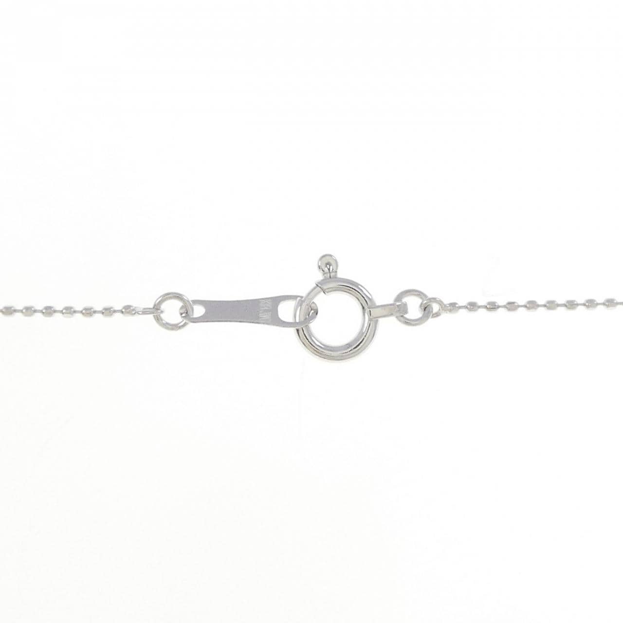 750WG/K18WG フラワー ダイヤモンド ネックレス 0.32CT
