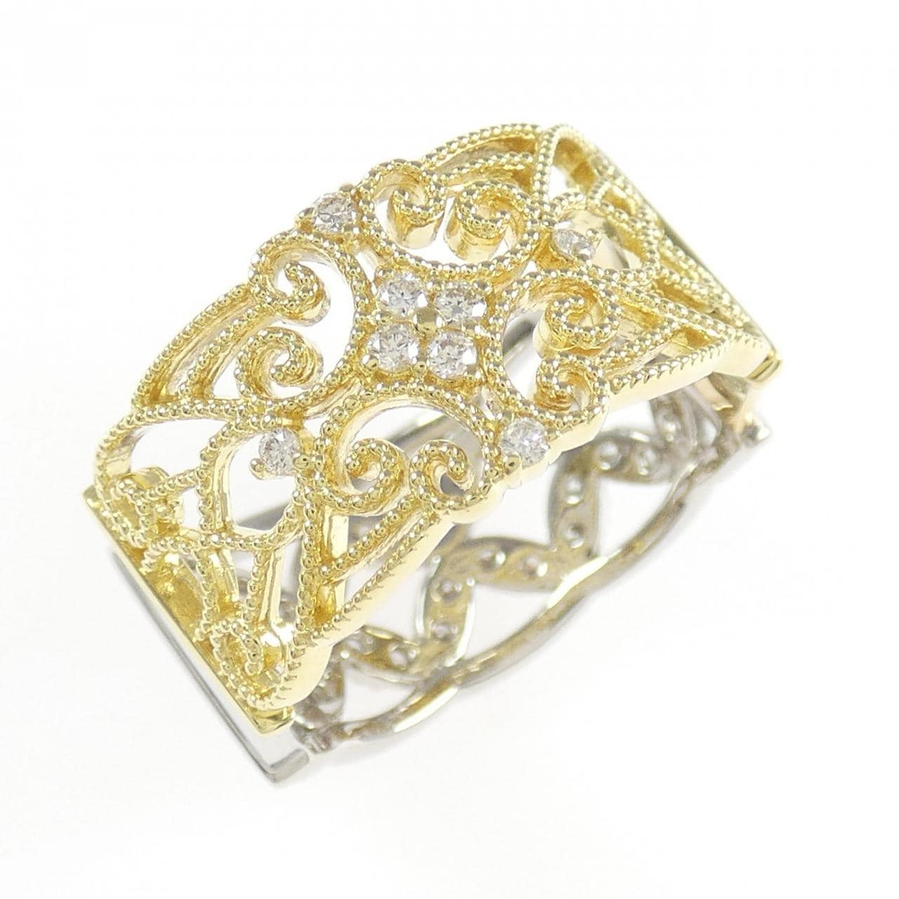 PT900/K18YG ダイヤモンド リング 0.50CT