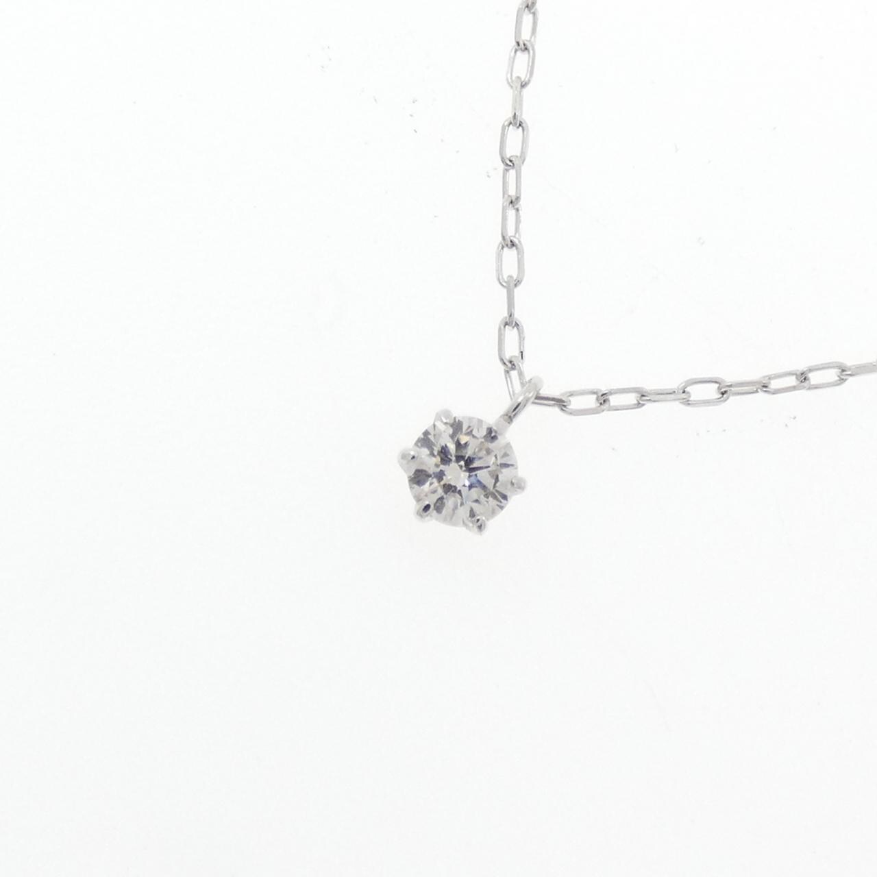 PT900/PT850 ソリティア ダイヤモンド ネックレス 0.10CT