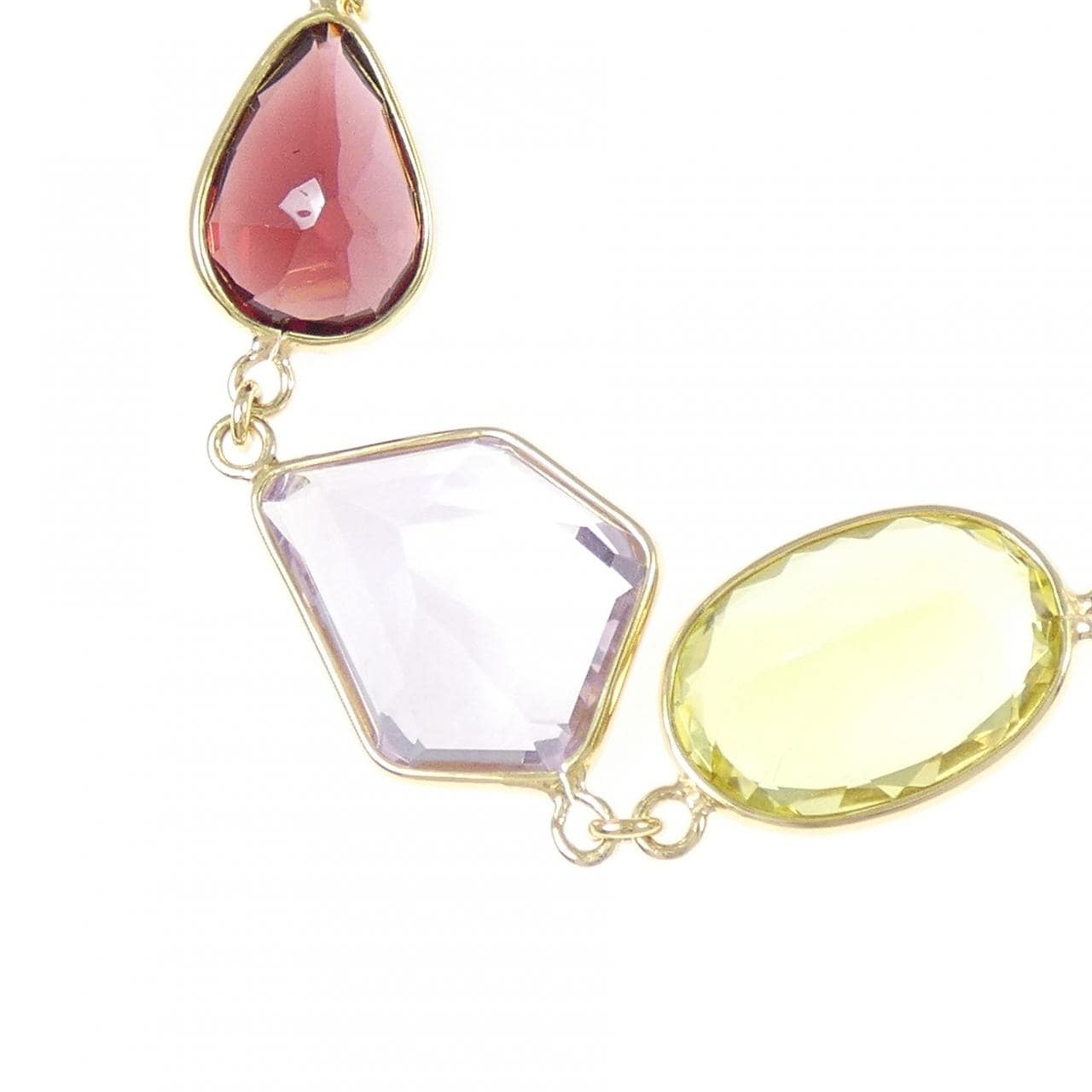 K18YG カラーストーン ネックレス