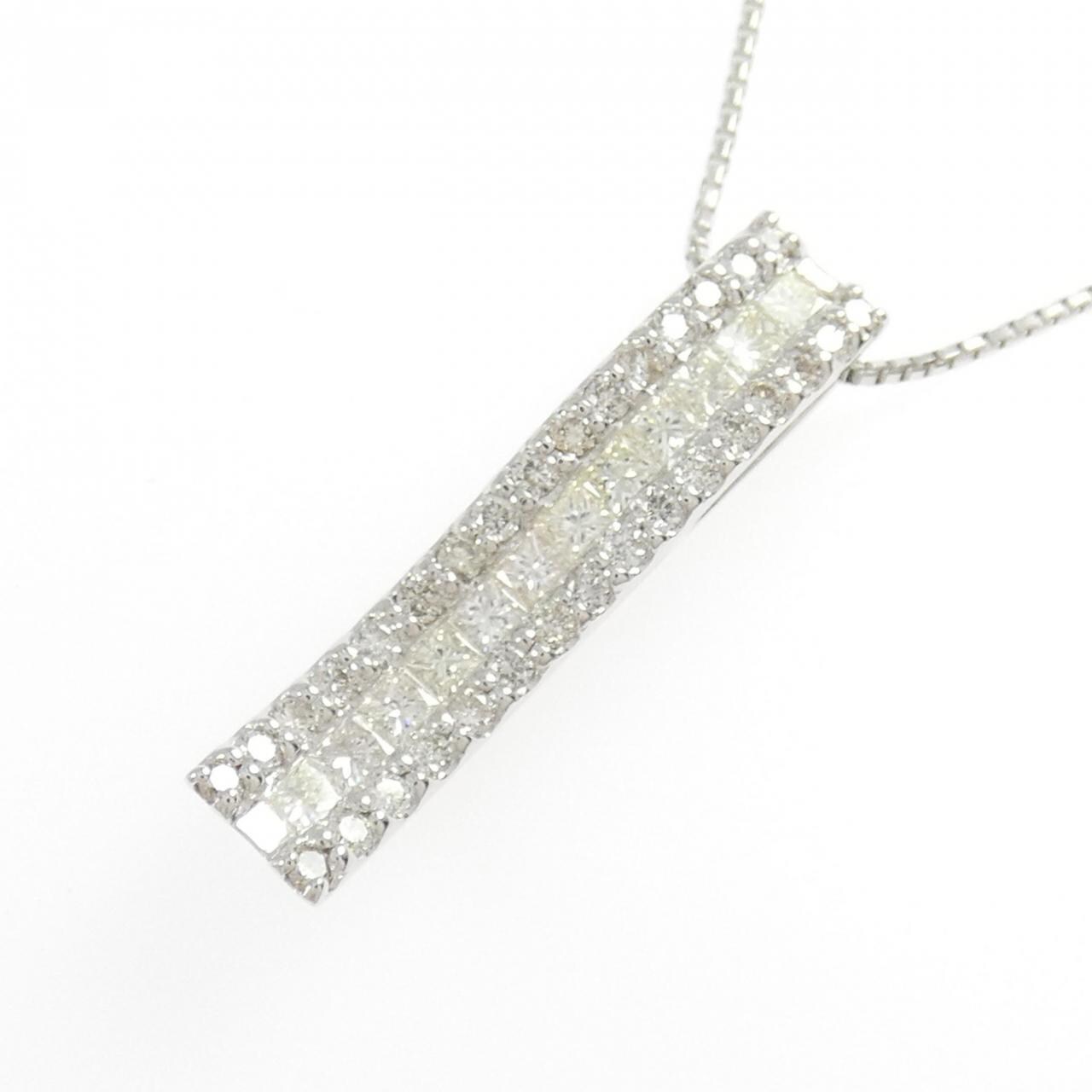 K18WG ダイヤモンド ネックレス 1.01CT