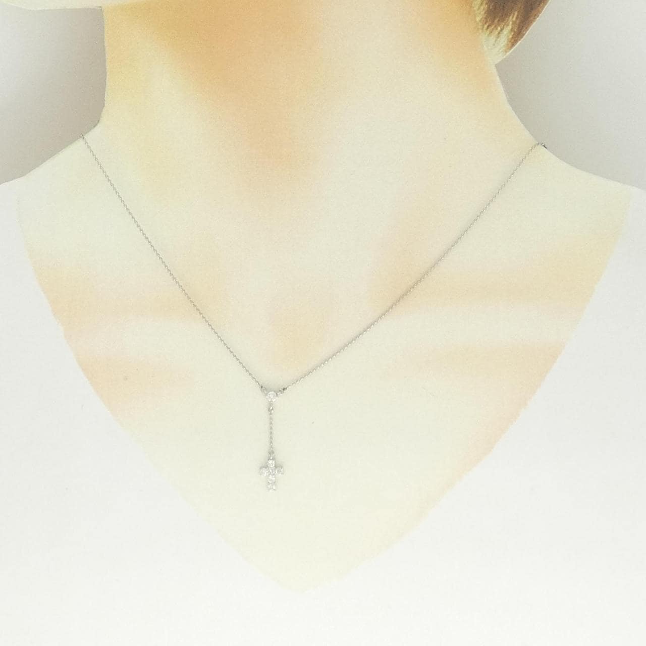 PT850 クロス ダイヤモンド ネックレス 0.25CT