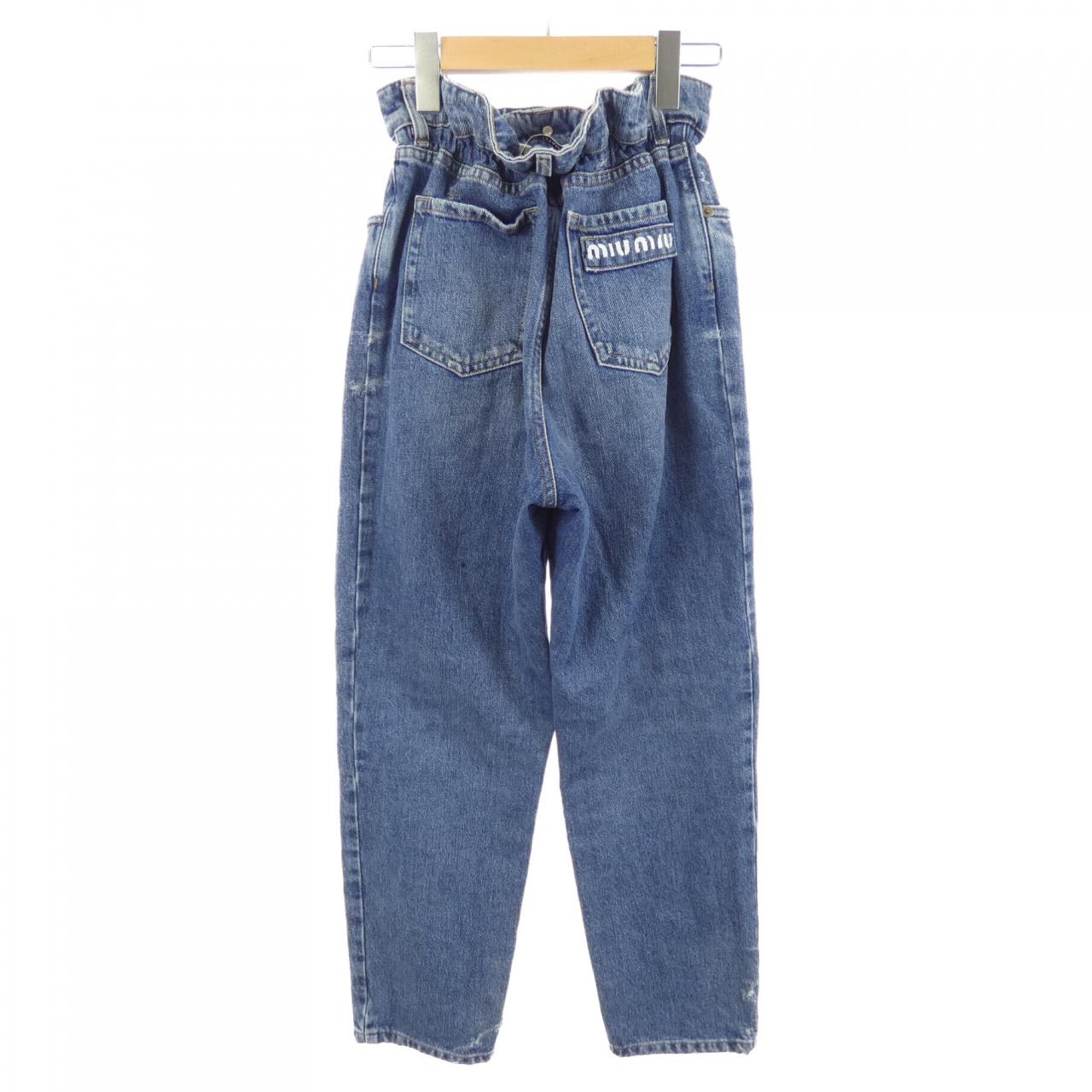 ミュウミュウ MIU MIU MIU MIU ロゴ GWP299 1ZGX ジーンズ