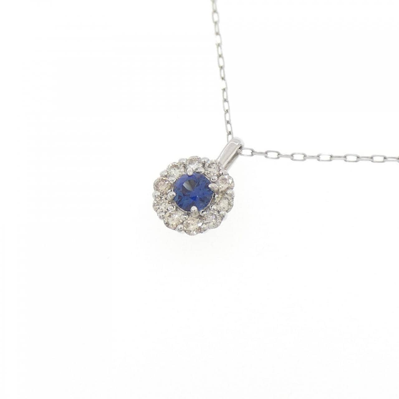 [BRAND NEW] PT Sapphire Necklace 0.07CT