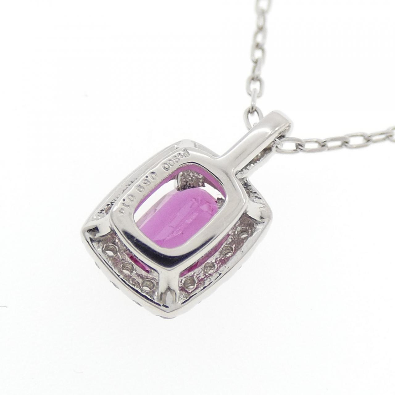 【新品】PT900/PT850 ルビー ネックレス 0.59CT