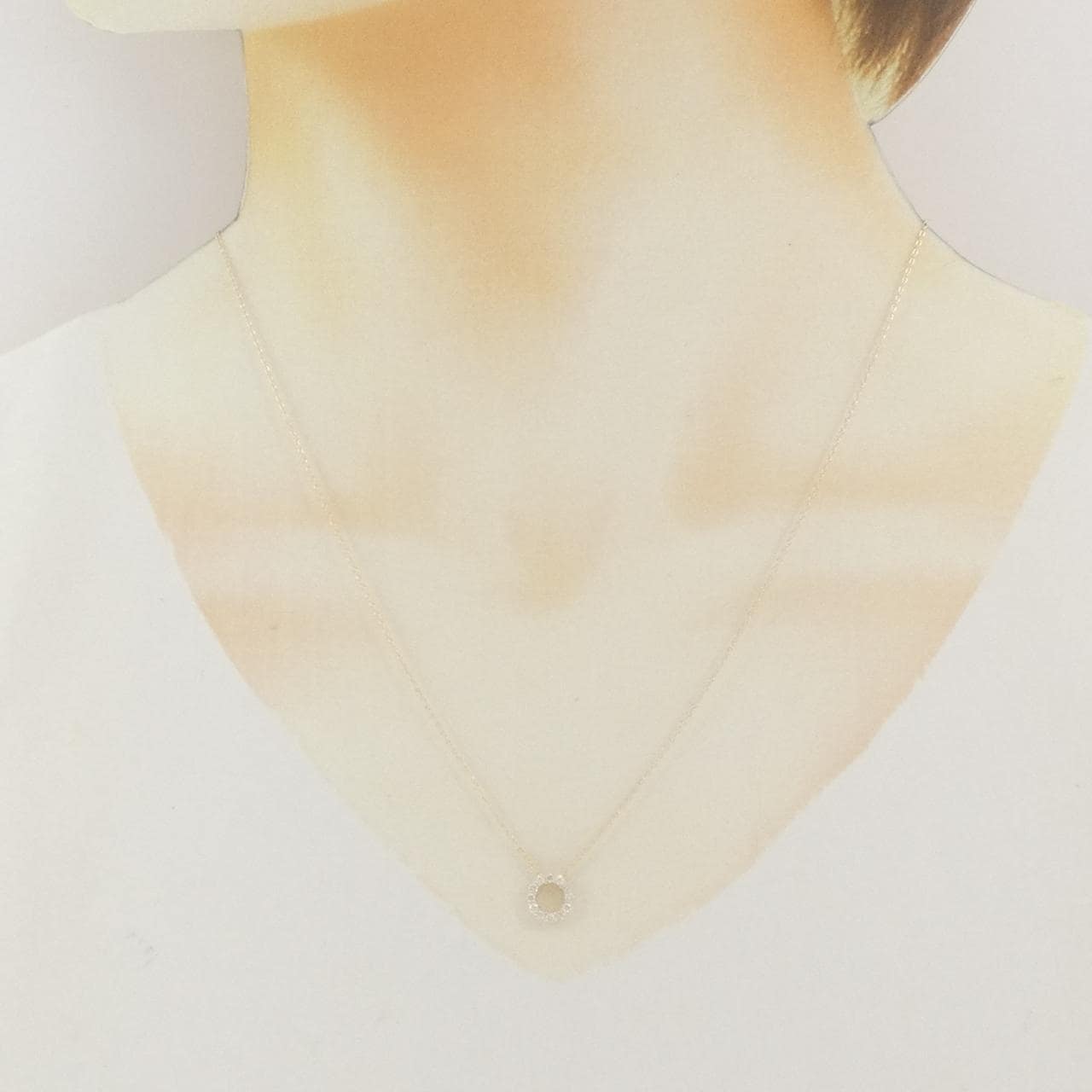 【リメイク】K10YG ダイヤモンド ネックレス 0.18CT