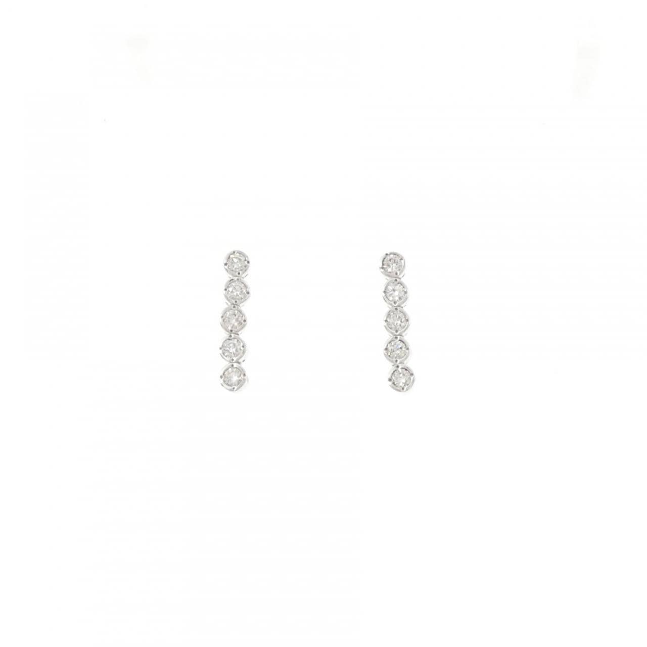 K18WG ダイヤモンド ピアス 0.20CT