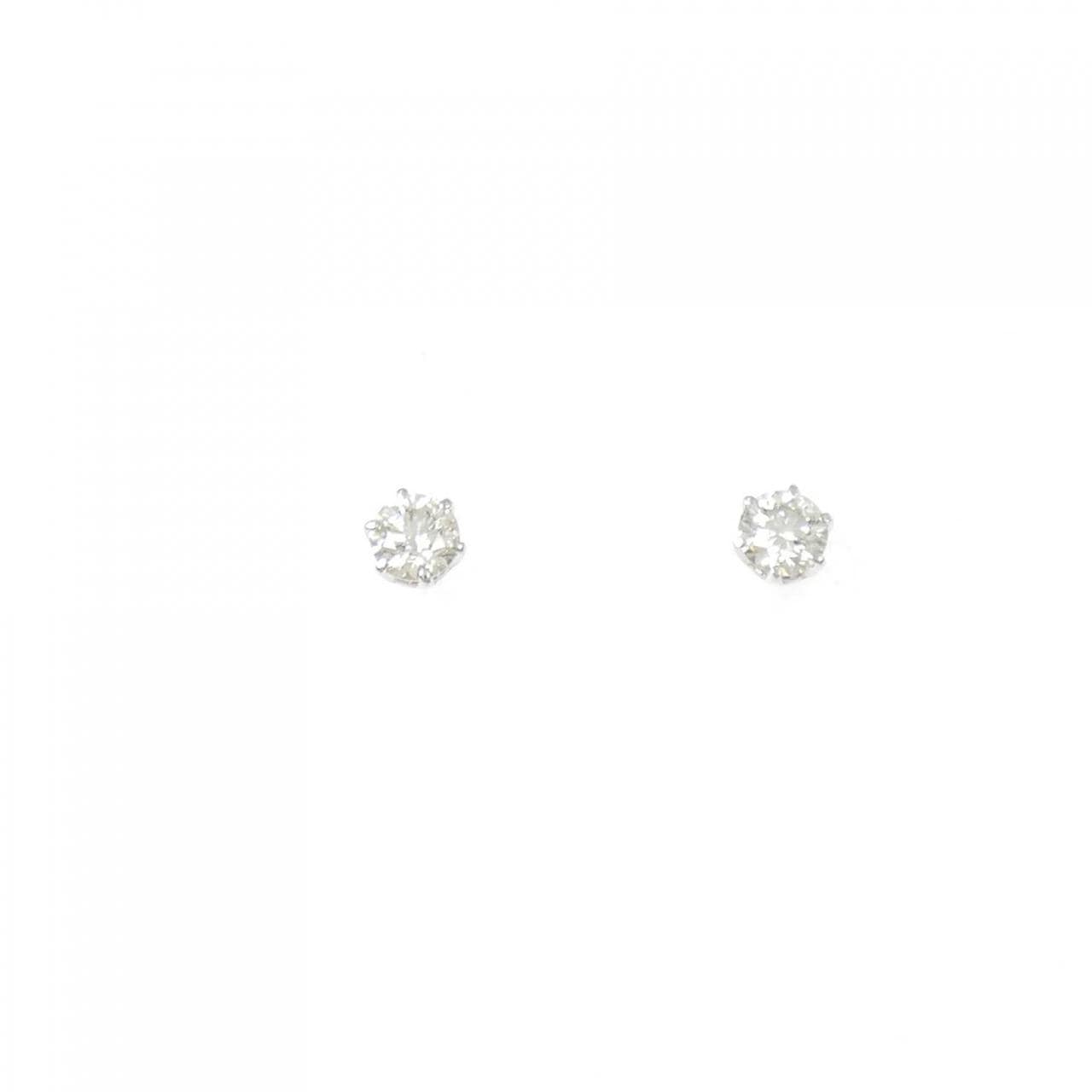 PT900 ソリティア ダイヤモンド ピアス 0.320CT