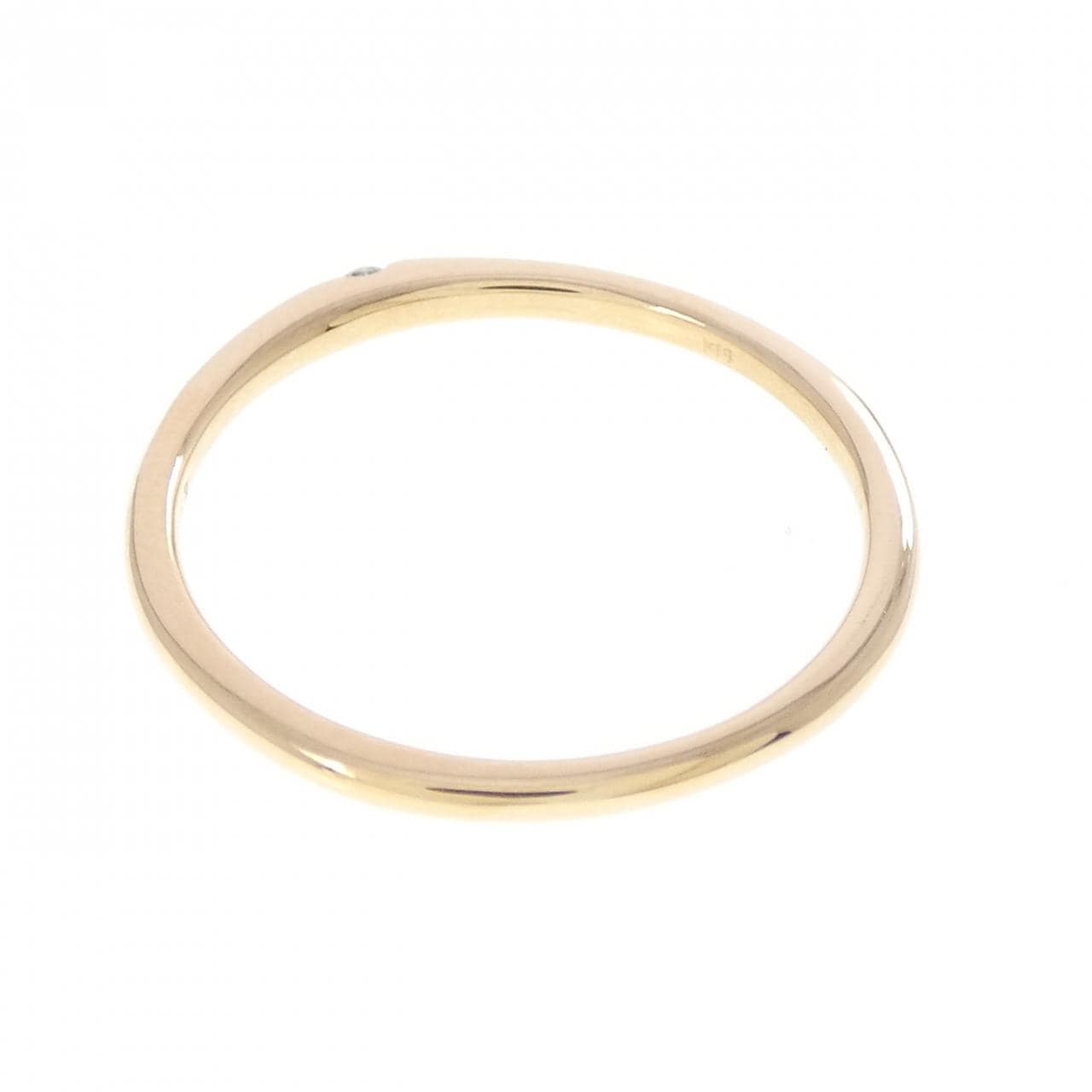 K18YG ソリティア ダイヤモンド リング 0.02CT