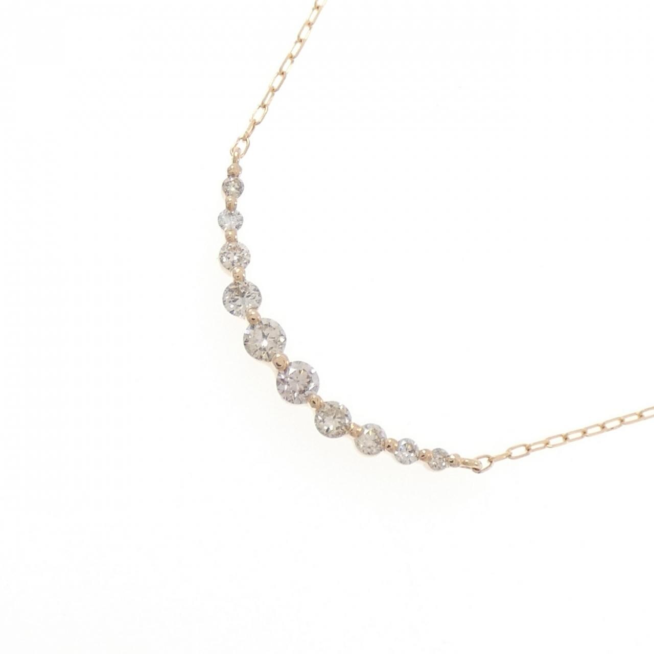 K18PG ダイヤモンド ネックレス 0.30CT