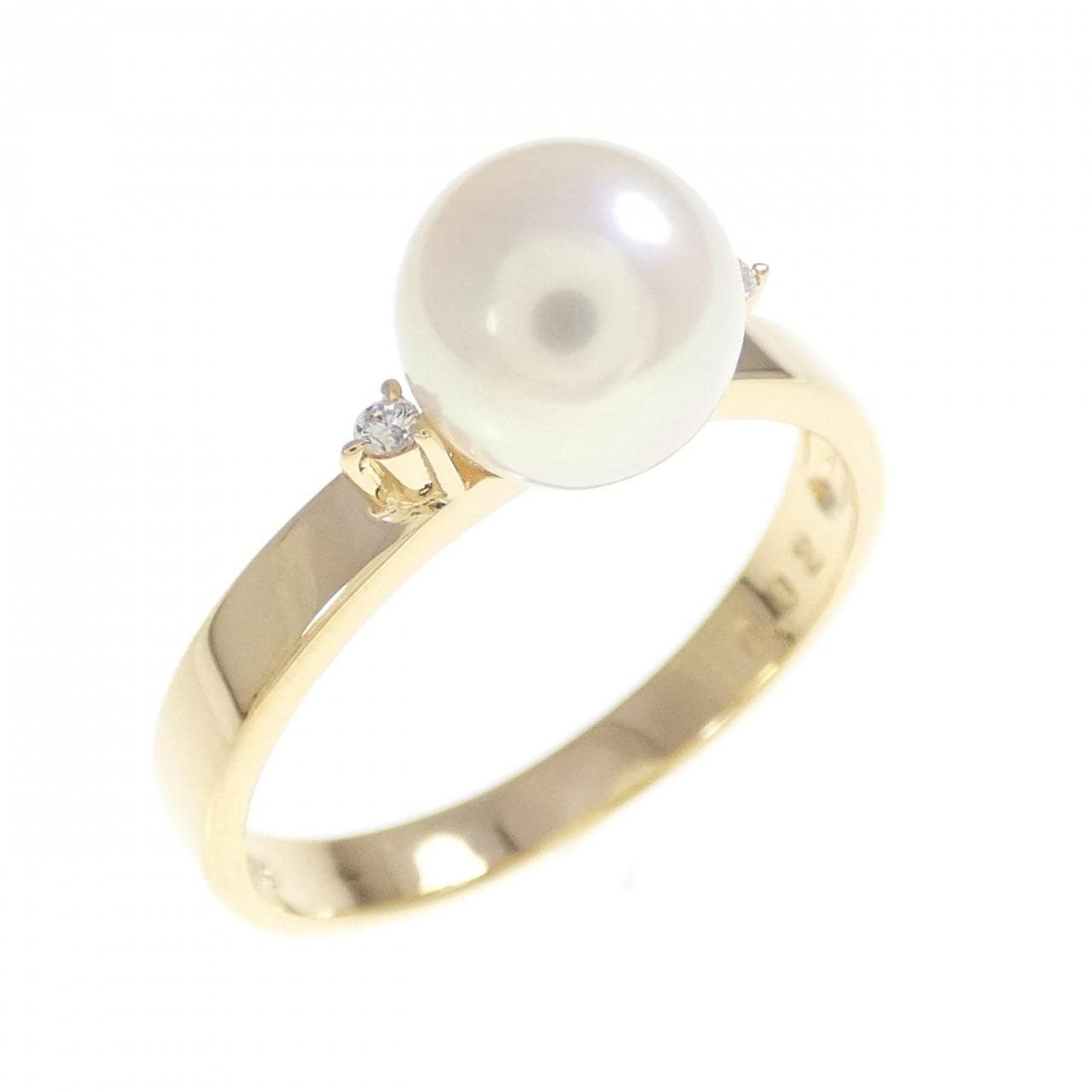 K18YG アコヤパール リング 6.7mm